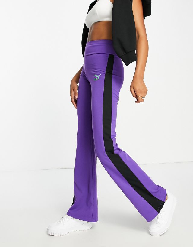 Puma x DUA LIPA flared track bottoms in purple