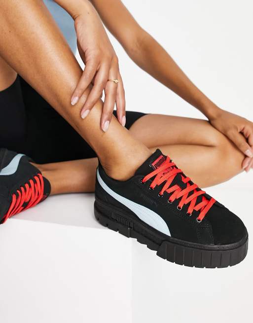 Womens black hot sale trainers puma