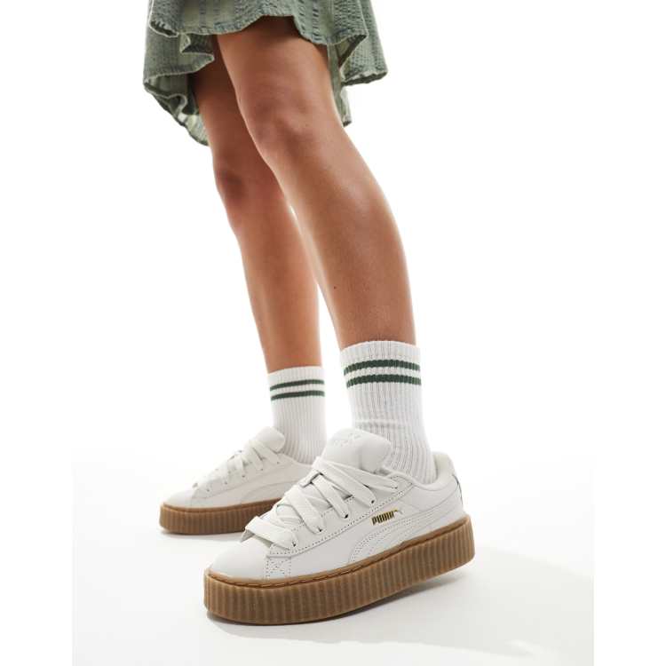 puma liga training rain t regen kids Puma x Fenty creeper trainers in off white ClassicfuncenterShops