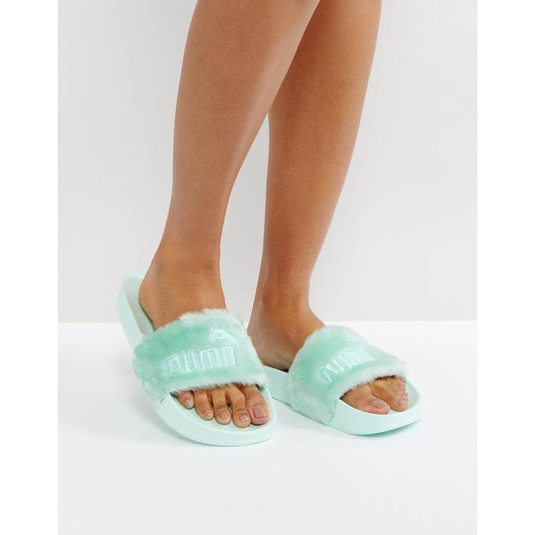 Puma X Fenty Faux Fur Slider Sandals ASOS