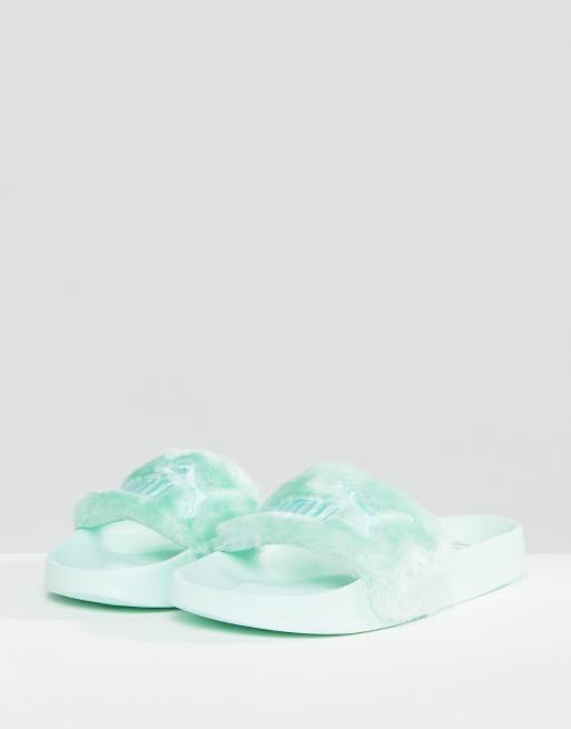 Puma X Fenty Faux Fur Slider Sandals