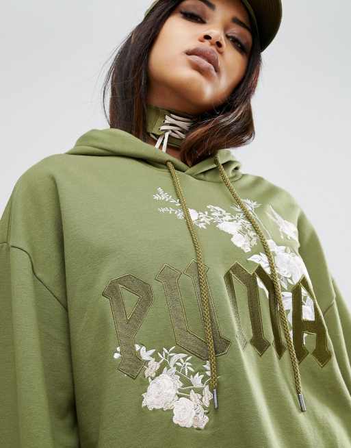 Afwijken Arena Aardrijkskunde Puma X Fenty - Hoodie met versiering en grafische print | ASOS