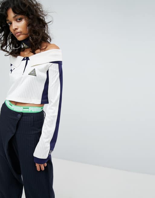 Puma off store shoulder top