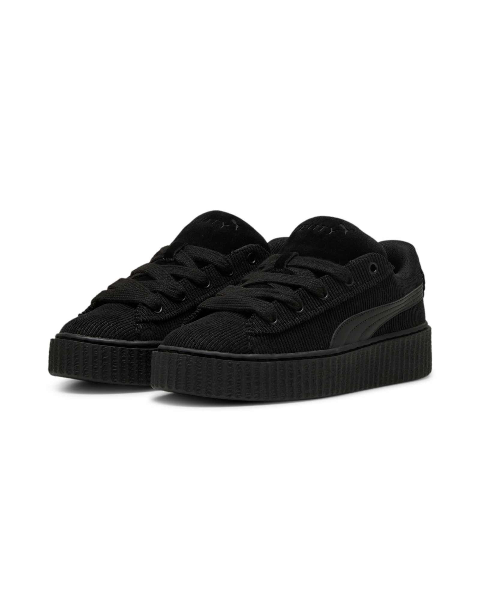 Черные вельветовые кроссовки PUMA X Fenty Phatty creeper