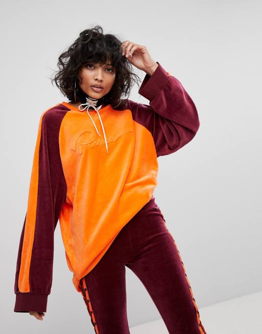 Puma X Fenty Pull oversize en velours avec col en V