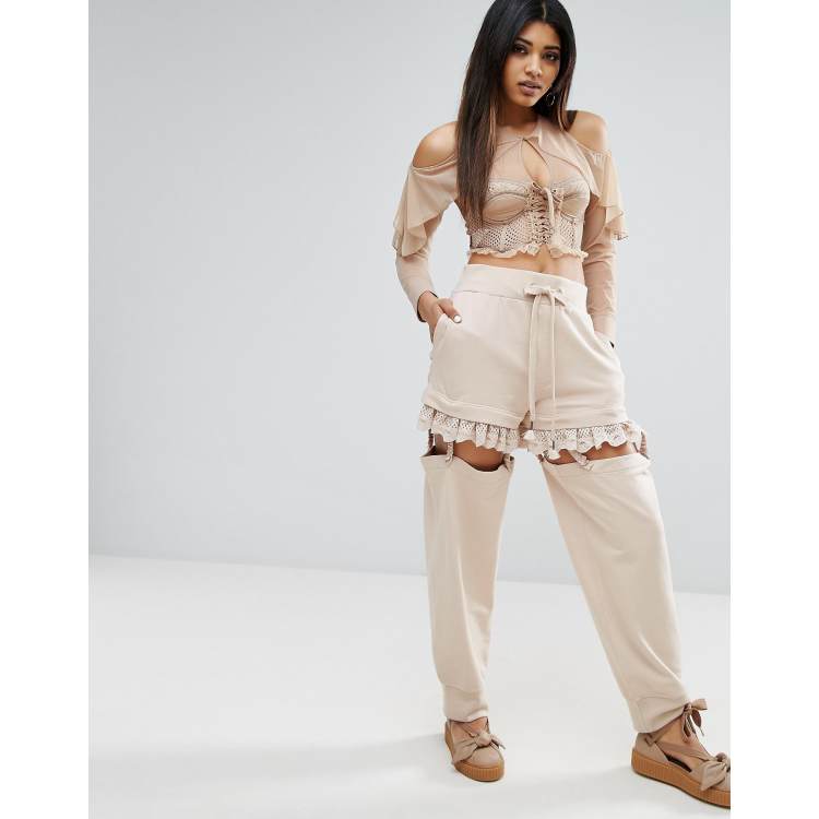 Puma fenty cheap suspender pants