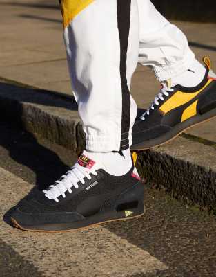 puma x helly hansen future rider trainers in black