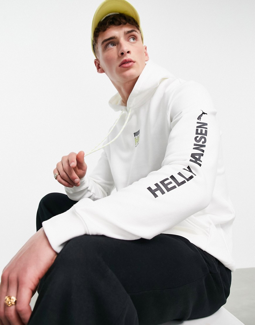 Puma x Helly Hansen hoodie with backprint in white