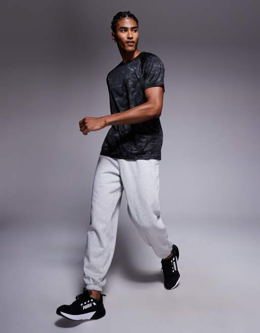 Puma x Hyrox fleece sweatpants in light gray heather  