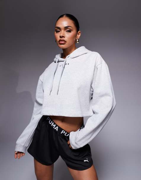 Puma x Hyrox heavyweight hoodie in light grey heather - view 1