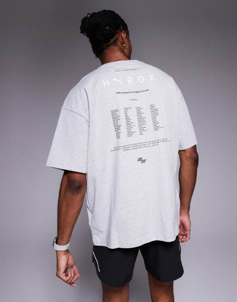 Puma x Hyrox lifestyle t-shirt in light gray heather - view 1