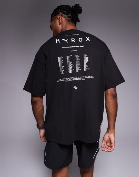 Puma x Hyrox lifestyle t-shirt in puma black - view 1