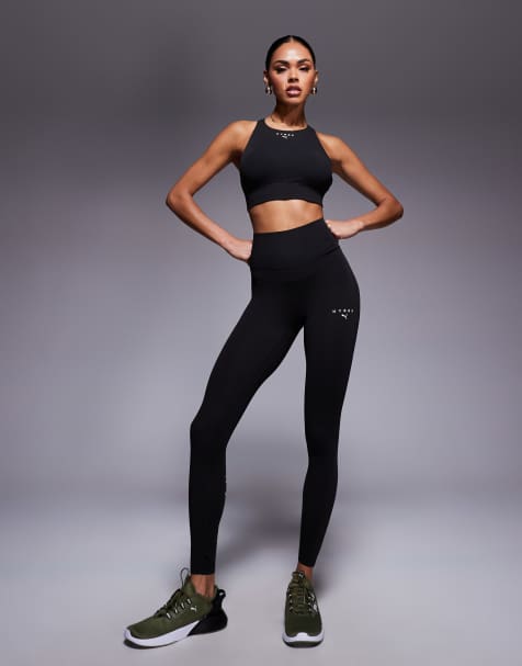 Puma x Hyrox shapeluxe 7/8 length tights in puma black - view 1