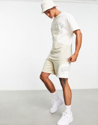 PUMA x MARKET relaxed 8 inch shorts in off white multi - ASOS Price Checker