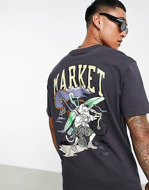 PUMA x MARKET relaxed graphic t-shirt in black | ASOS