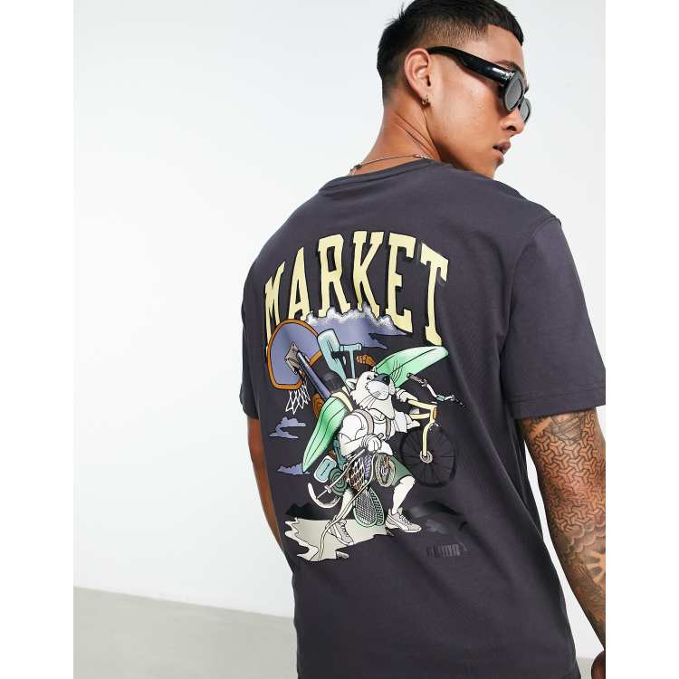 PUMA x MARKET relaxed graphic t-shirt in black | ASOS