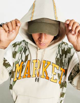 PUMA x MARKET relaxed hoodie in beige - Click1Get2 Offers