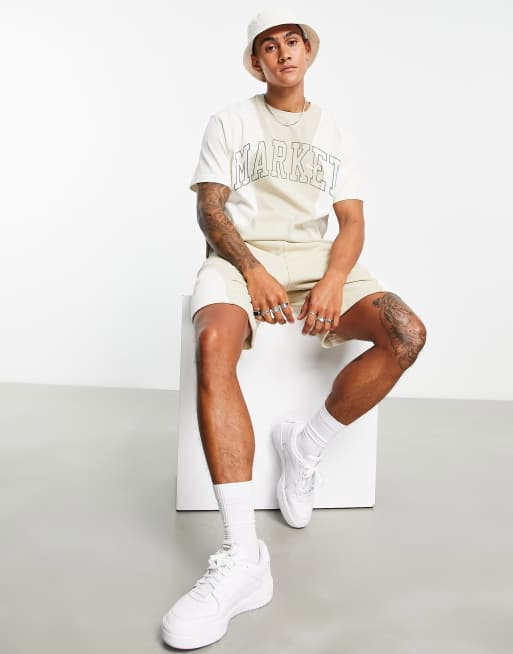 x | relaxed t-shirt logo ASOS beige MARKET Puma in