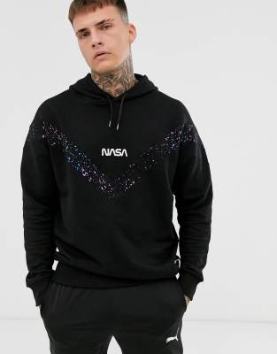 Puma x NASA - Felpa con cappuccio nera | ASOS