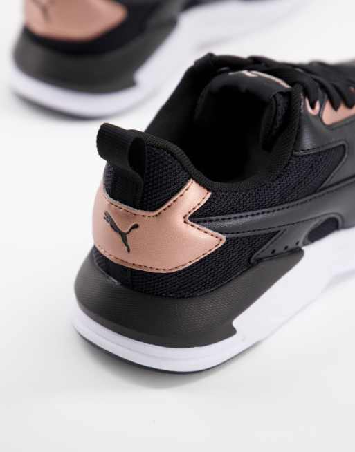 PUMA X Ray Lite Metallic trainers in black and gold ASOS