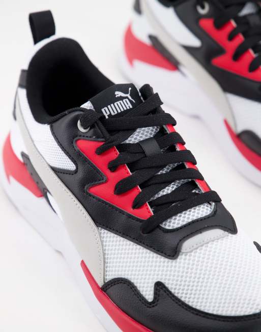 Puma X Ray Lite trainers in black grey and red