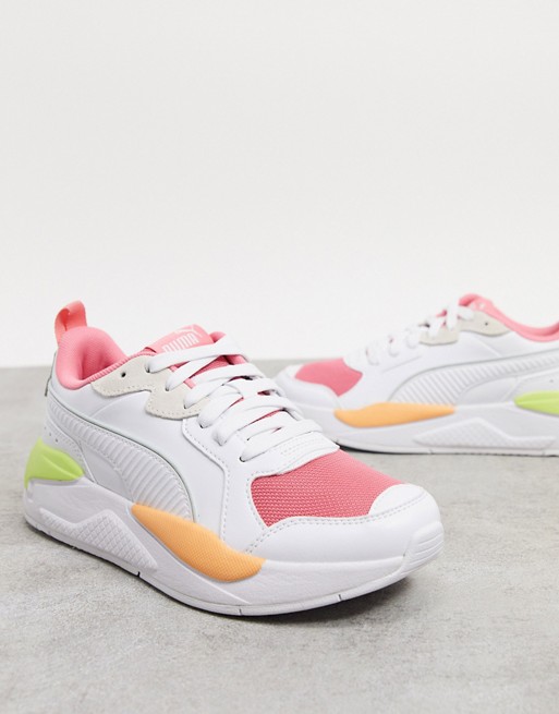 Puma X-Ray trainers in white and pink