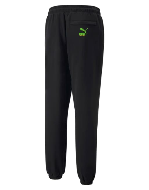 Puma x Santa Cruz sweatpants in black and lime green ASOS