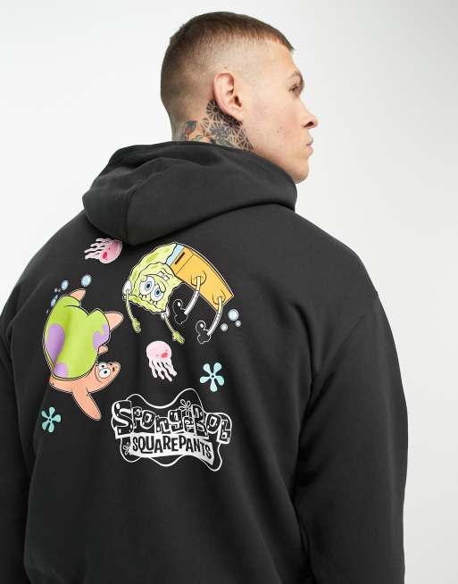 PUMA x Spongebob back print hoodie in black ASOS