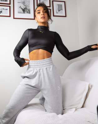 grey high waisted trackies
