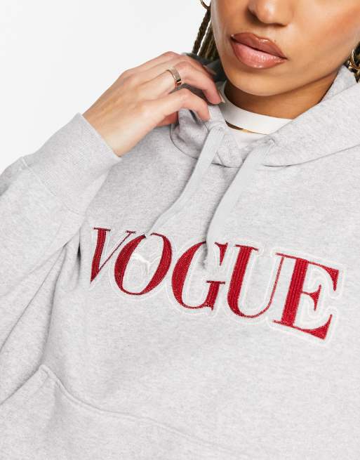 Vogue hoodie grey hot sale