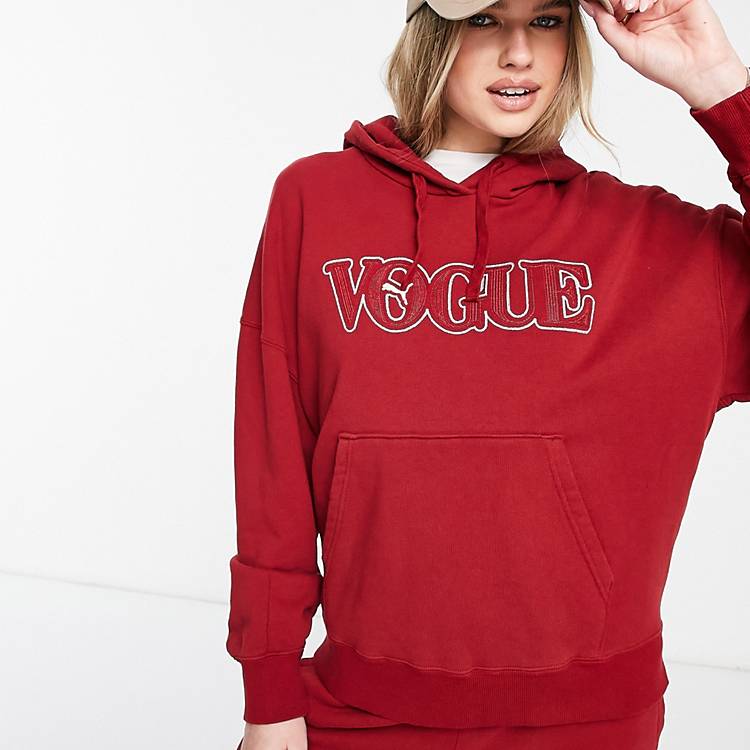 Recently coil Distraction Puma x Vogue oversized hoodie with print in red | ASOS