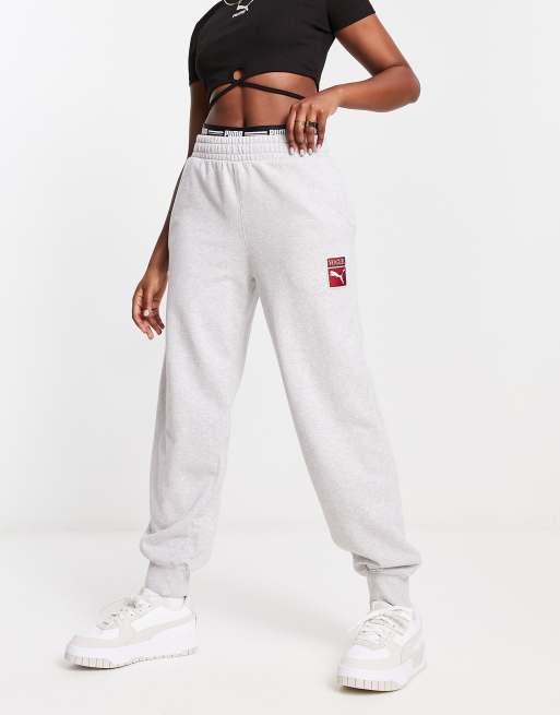 PUMA Wide Leg Sweatpants in Brown