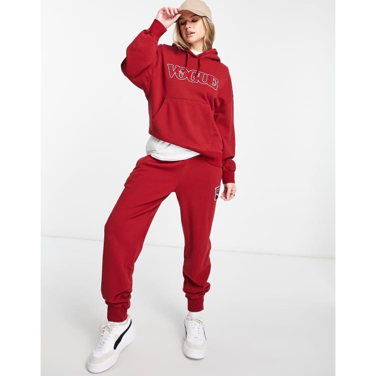 Puma RELAXED SWEATPANTS - Tracksuit bottoms - intense red/red - Zalando.de