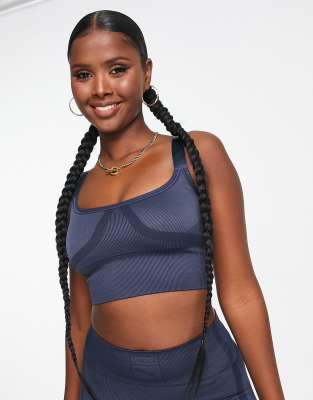 PUMA x Vogue seamless crop top in navy | ASOS