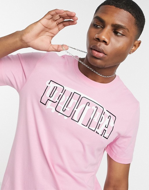 Puma x Von Dutch logo t-shirt in pink