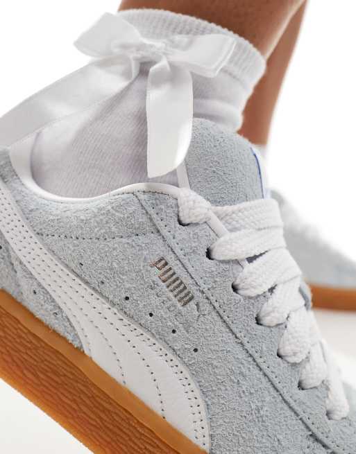 PUMA XL Suède sneakers in lichtblauw en wit ASOS