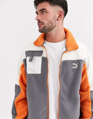 Puma XTG fleece jacket in gray | ASOS