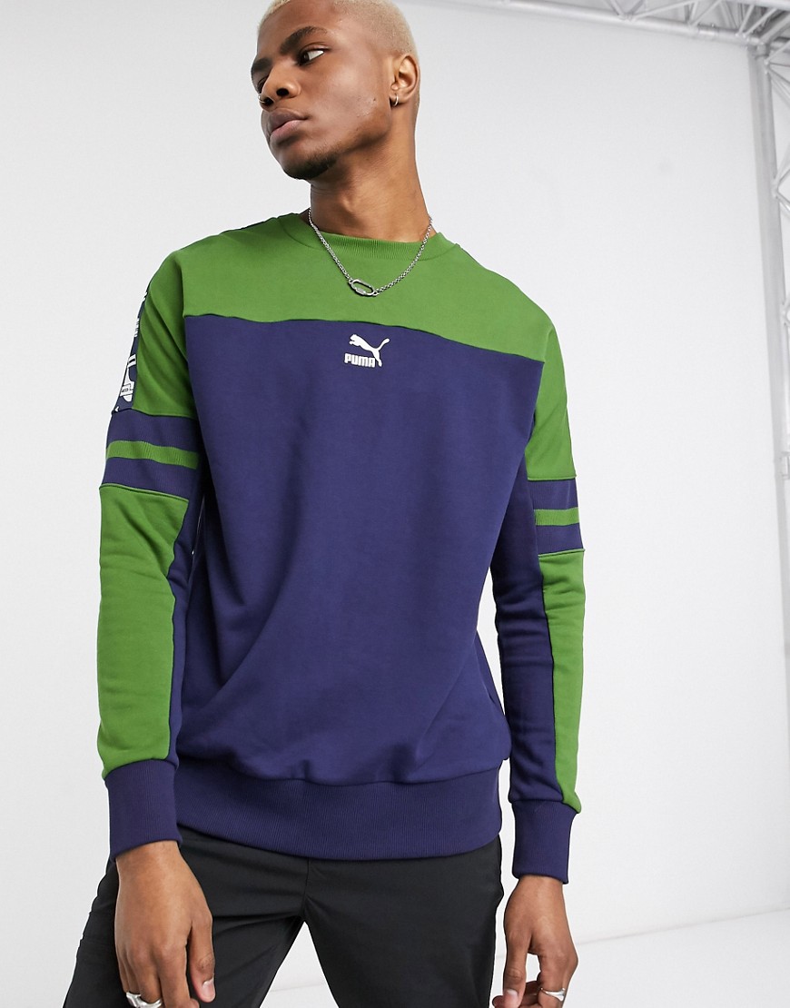 Puma – XTG – Kakifärgad sweatshirt-Grön