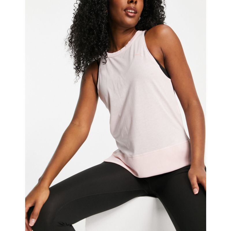 Top Activewear Puma - Yoga Studio - Canotta senza maniche aperta sul retro rosa chiaro