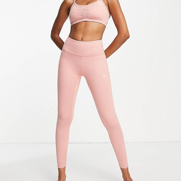 PUMA Yoga Studio Foundation 7/8 leggings in pink | ASOS