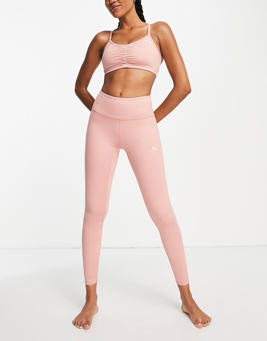 puma - yoga studio foundation - rosa 7/8-långa leggings-pink