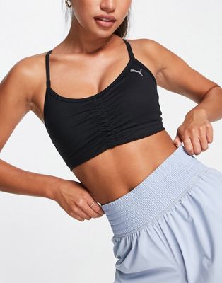 Puma Yoga Studio low support foundation sports bra in black