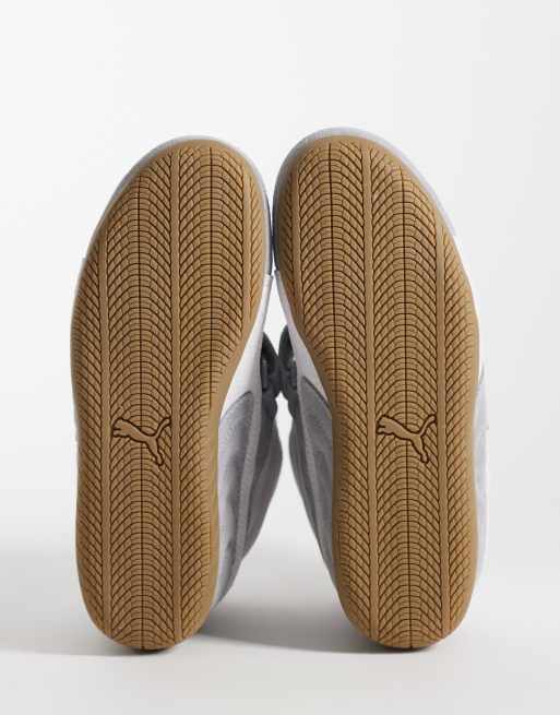 PUMA - zapatillas de cuña Speedcat en ante gris y blanco, 3 de 5