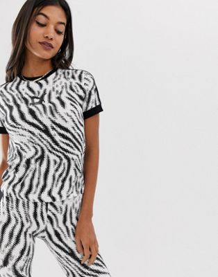 Puma zebra print tight t-shirt | ASOS