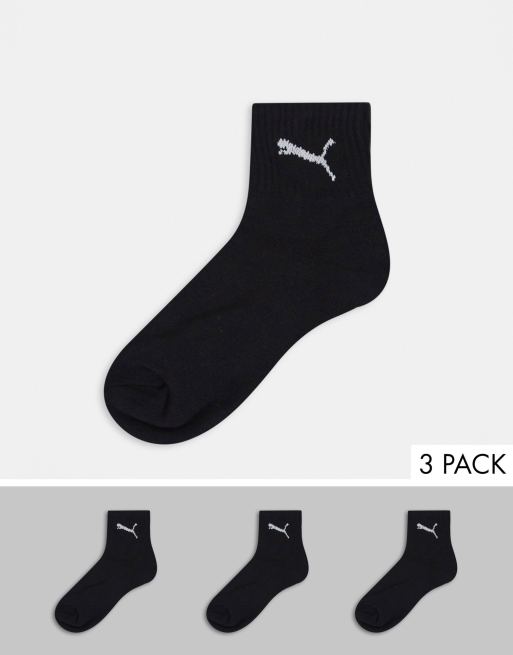 Puma – Zestaw 3 par krótkich skarpetek w kolorze czarnym
