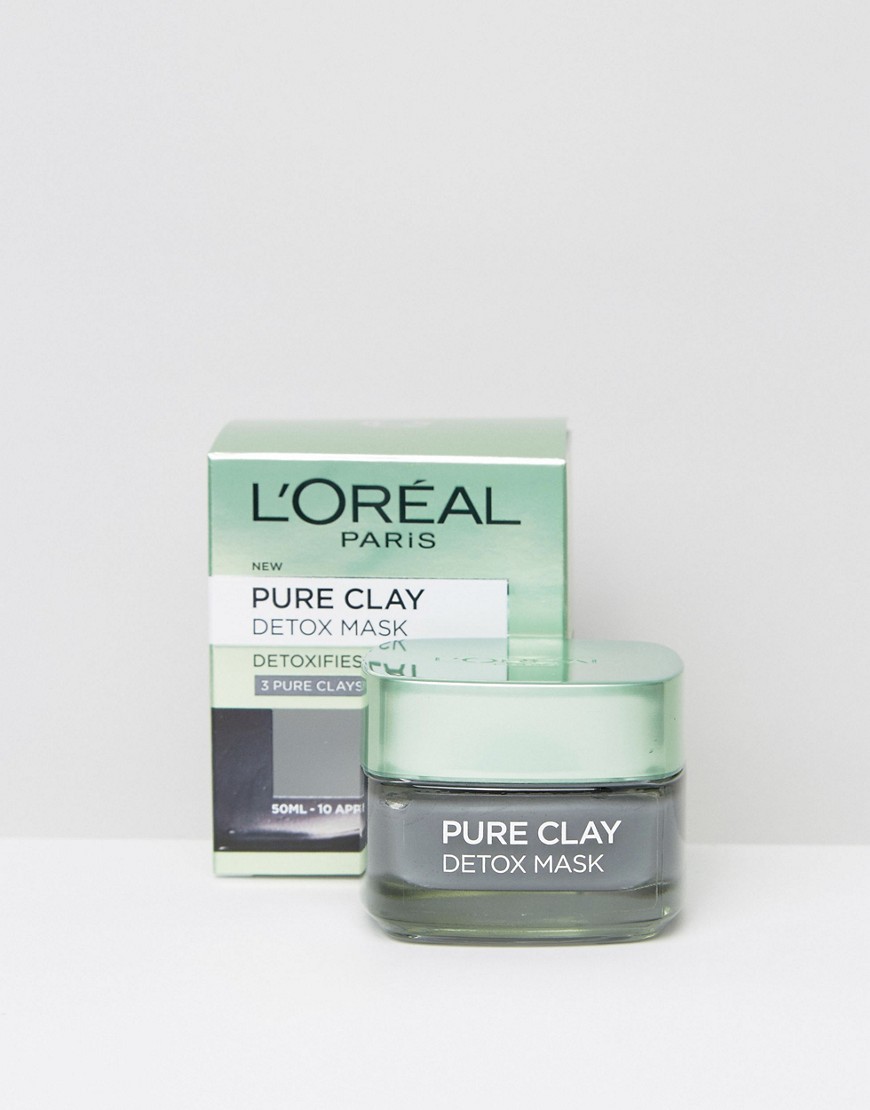 Pure Clay Detox ansigtsmaske fra L'Oreal Paris-Ingen farve