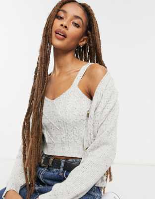 cardigan top set