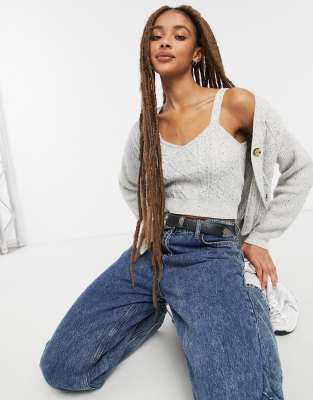 2 piece cardigan and top set