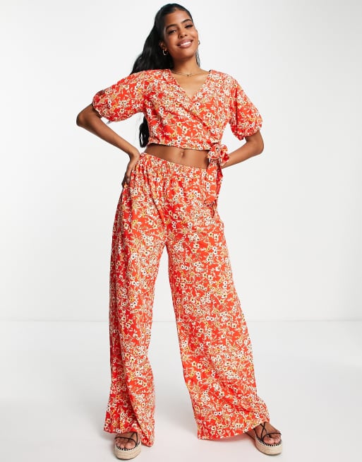 Wide Leg 2 Piece Pants Set