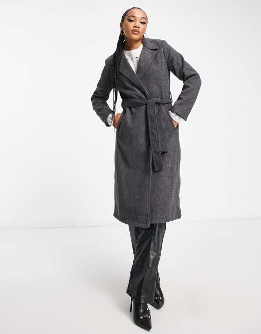 Long charcoal clearance coat